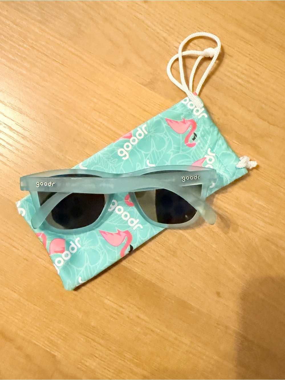 Goodr brand sunglasses with polarized yellow lenses - Picture 3 of 3